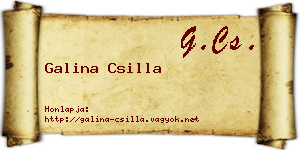 Galina Csilla névjegykártya